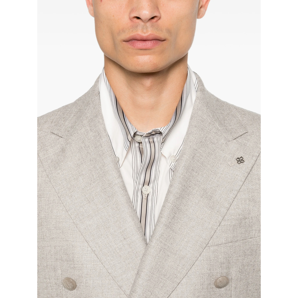 Double-Breasted Buttoned Blazer