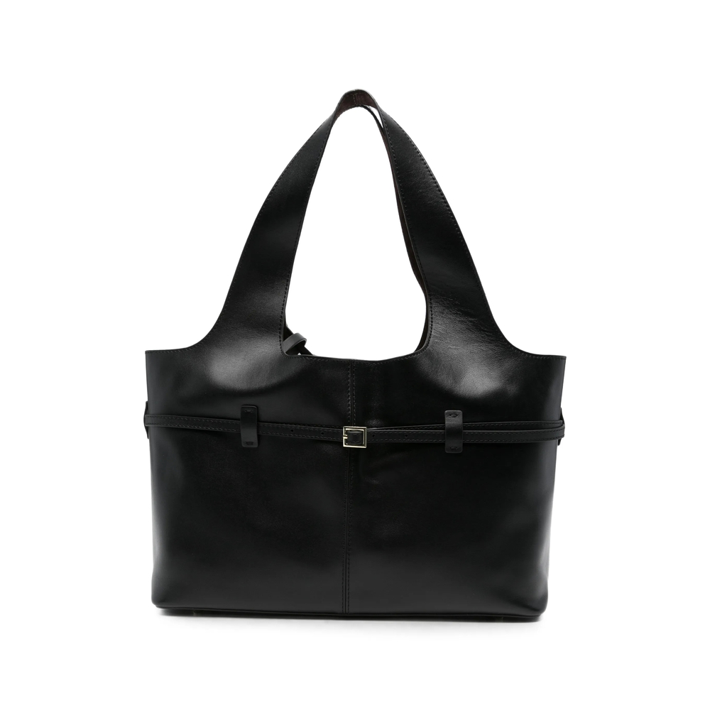 Manu Atelier Buckled Leather Shoulder Bag