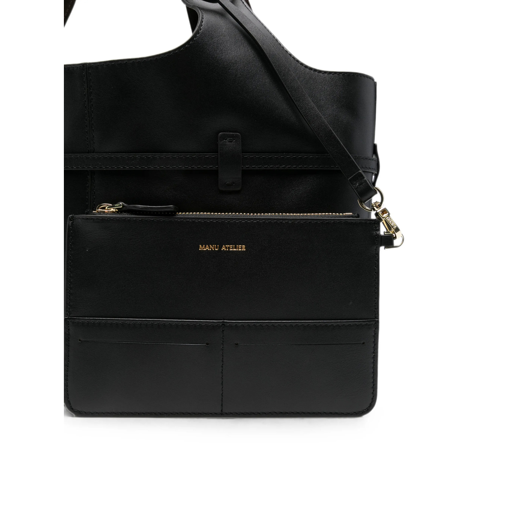 Buckled Leather Shoulder Bag