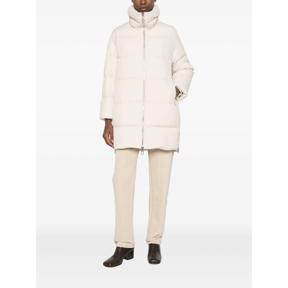 Quilted High-Neck Coat