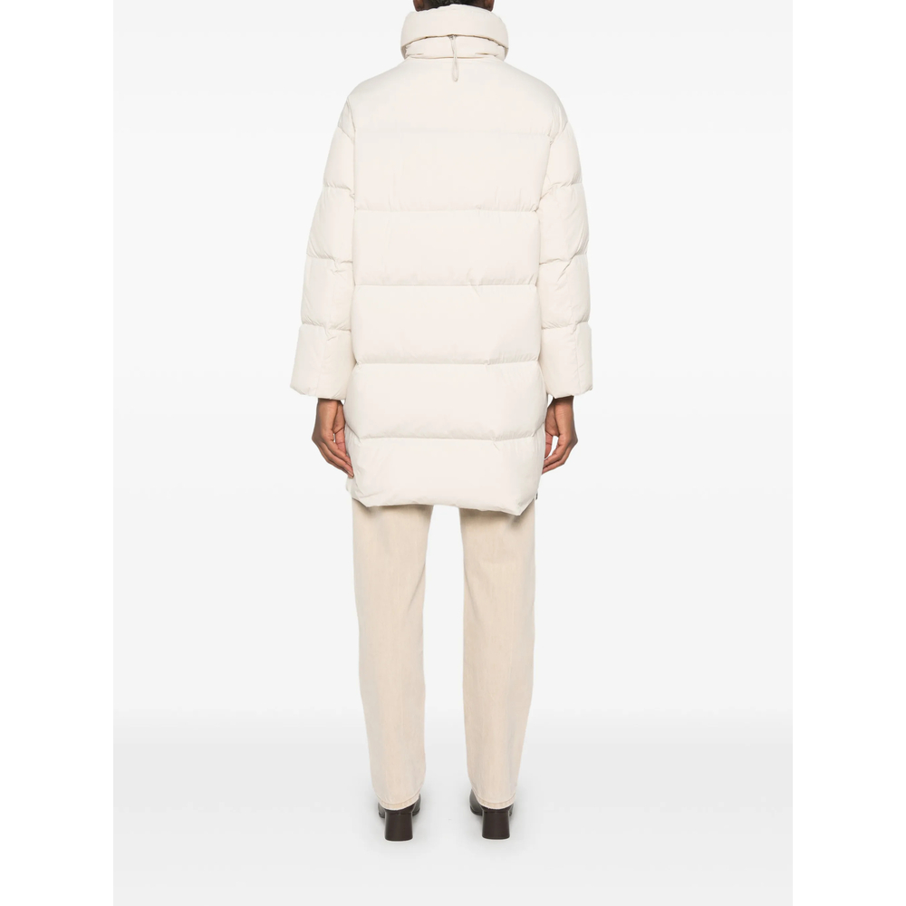 Quilted High-Neck Coat