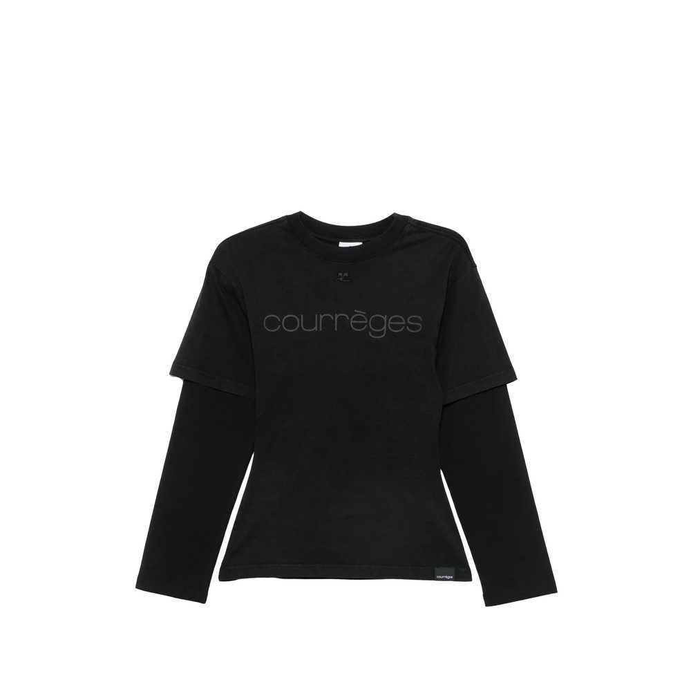 Courrèges Logo-embroidered Layered T-shirt