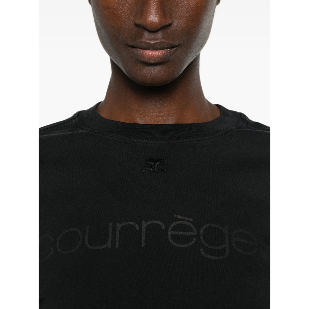 Courrèges Logo-Embroidered Layered T-Shirt