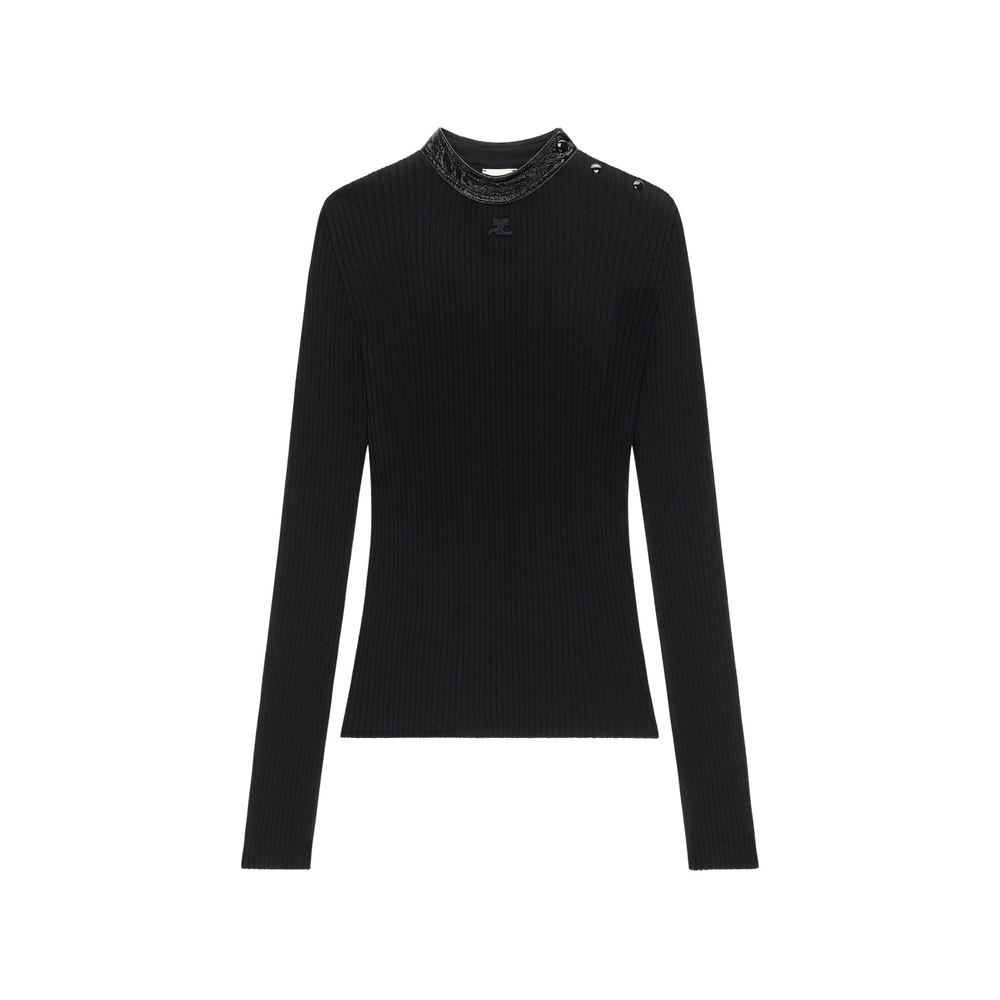 Courrèges Vinyl Collar Sweater
