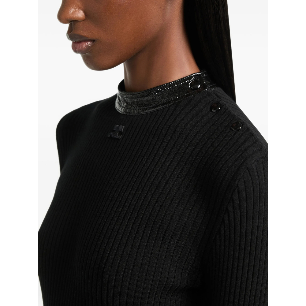 Courrèges Vinyl Collar Sweater