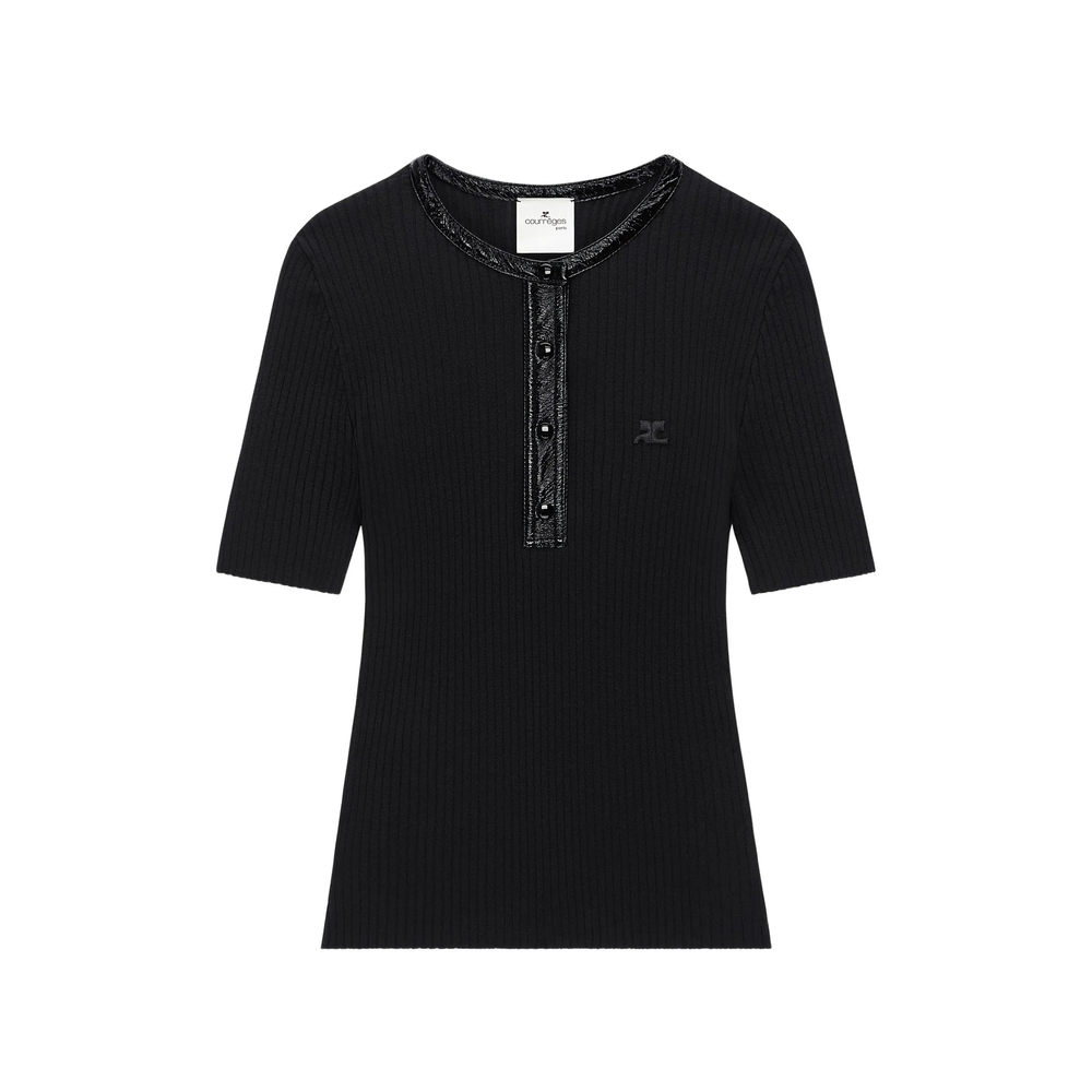 Courrèges Vinyl And Knit Polo