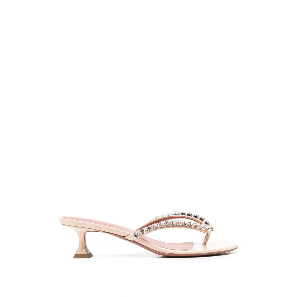 Amina Muaddi Gigi Thong Crystal-embellished Sandals