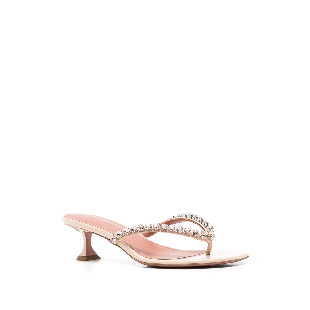 Gigi Thong Crystal-Embellished Sandals