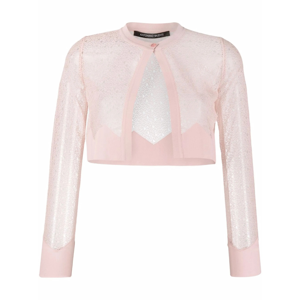 Antonino Valenti Cropped Wide-leg Trousers In Pink