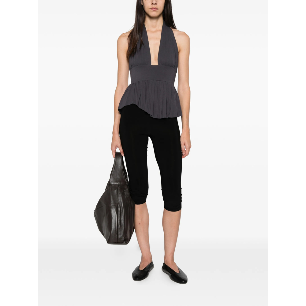 Dera Halterneck Peplum Top