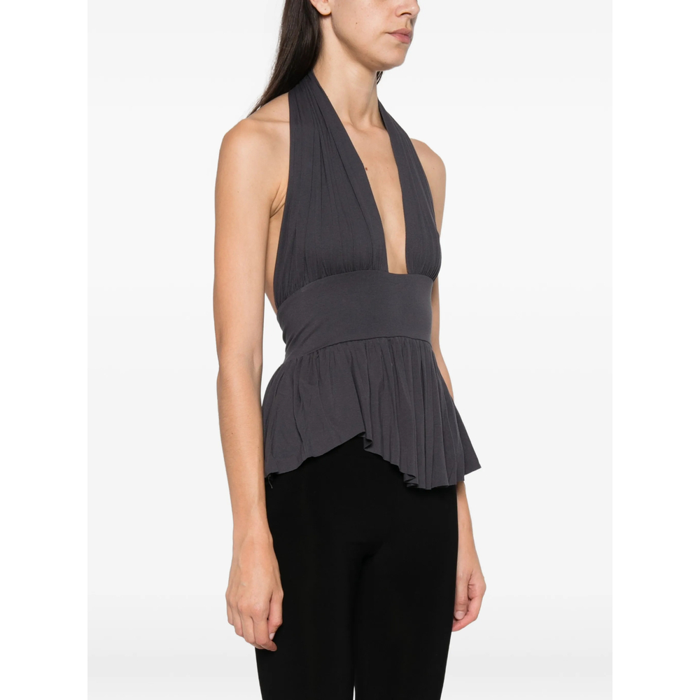 Dera Halterneck Peplum Top