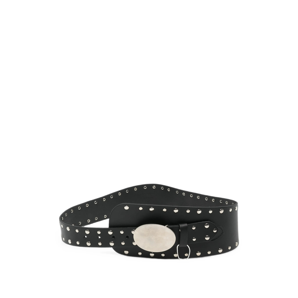 Gimaguas Iris Stud-embellished Leather Belt In Black