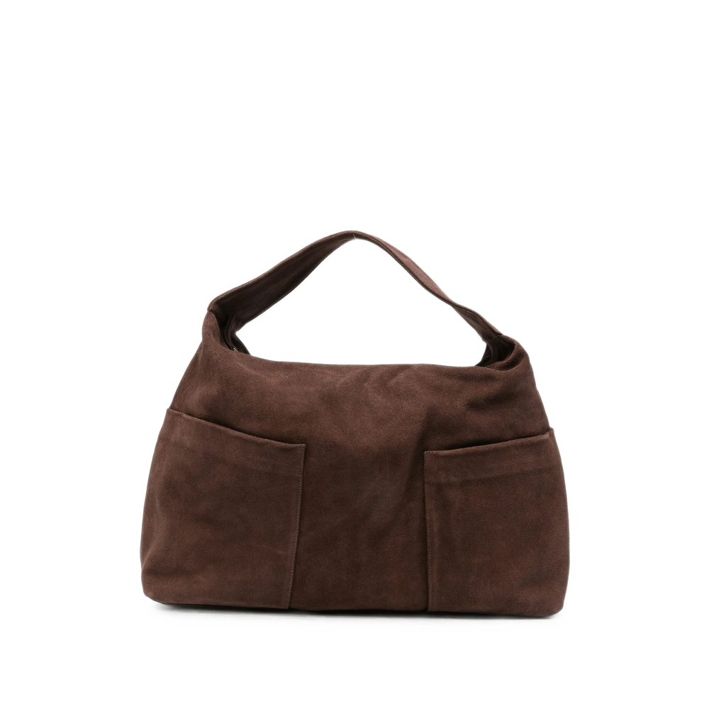 Gimaguas Suede Slip-pocket Tote Bag