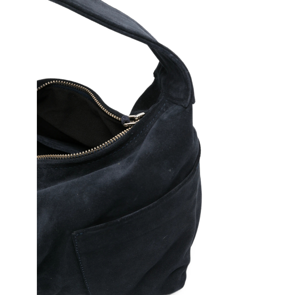Suede Panelled Tote Bag