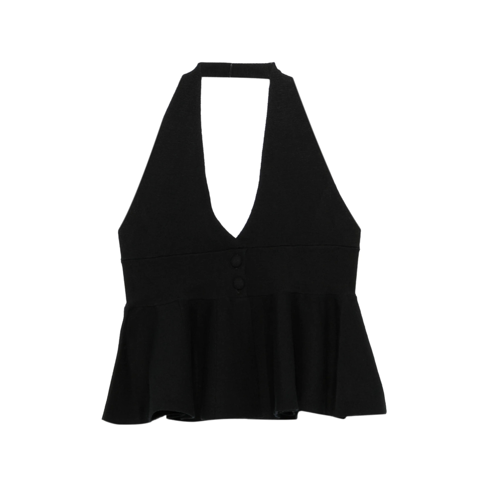 Sia Halterneck Peplum Top