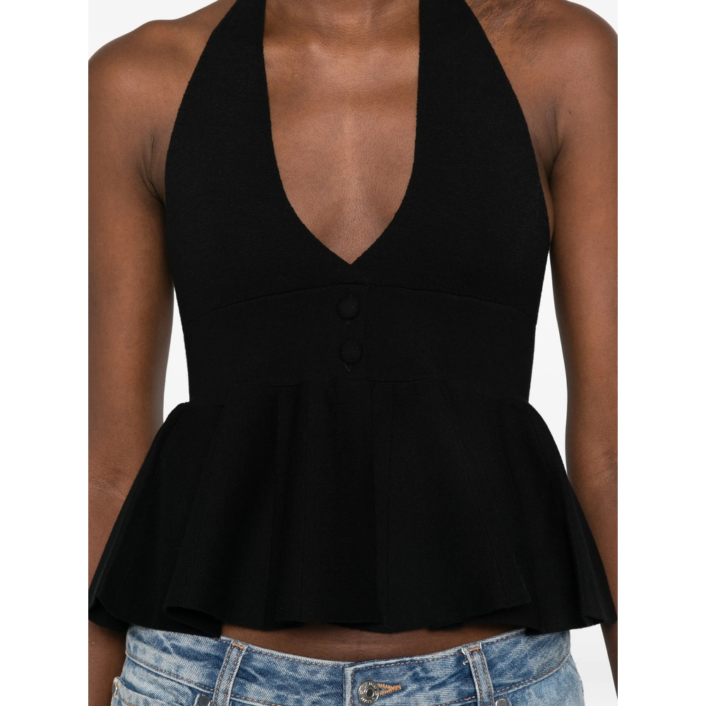 Sia Halterneck Peplum Top