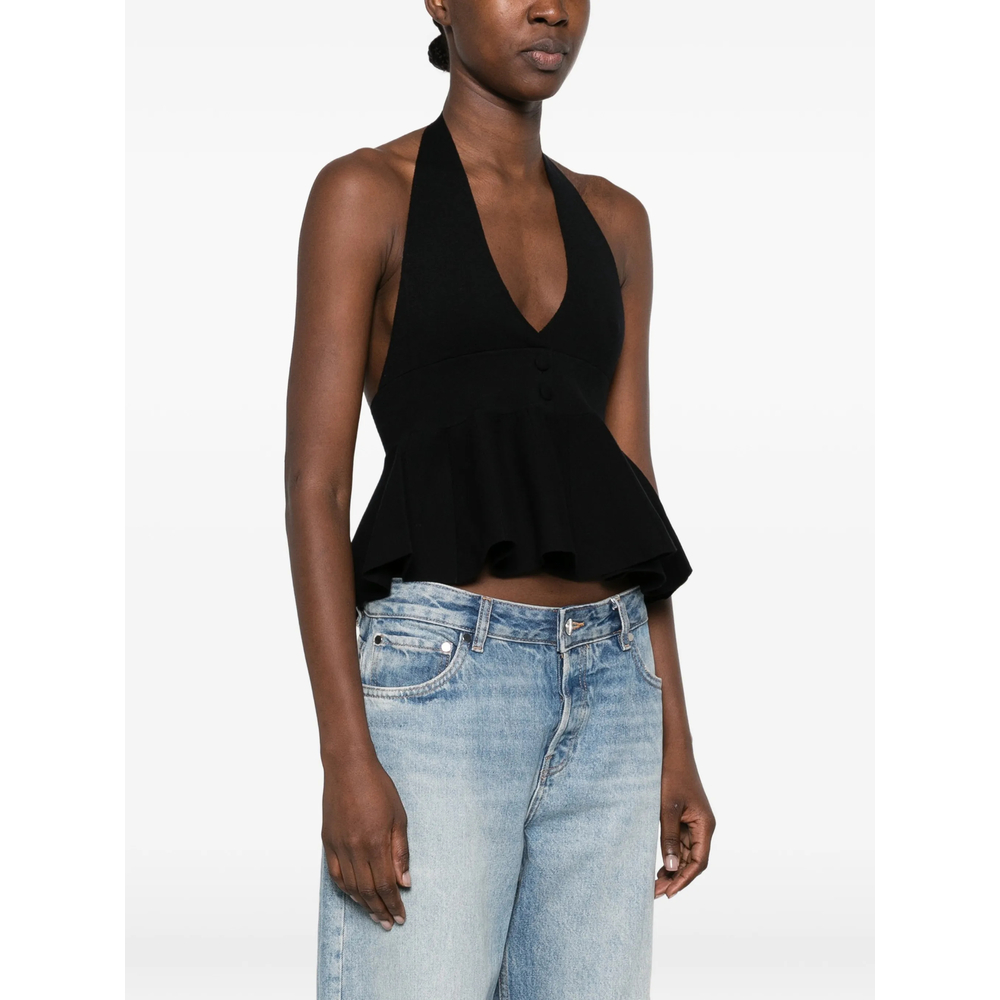 Sia Halterneck Peplum Top