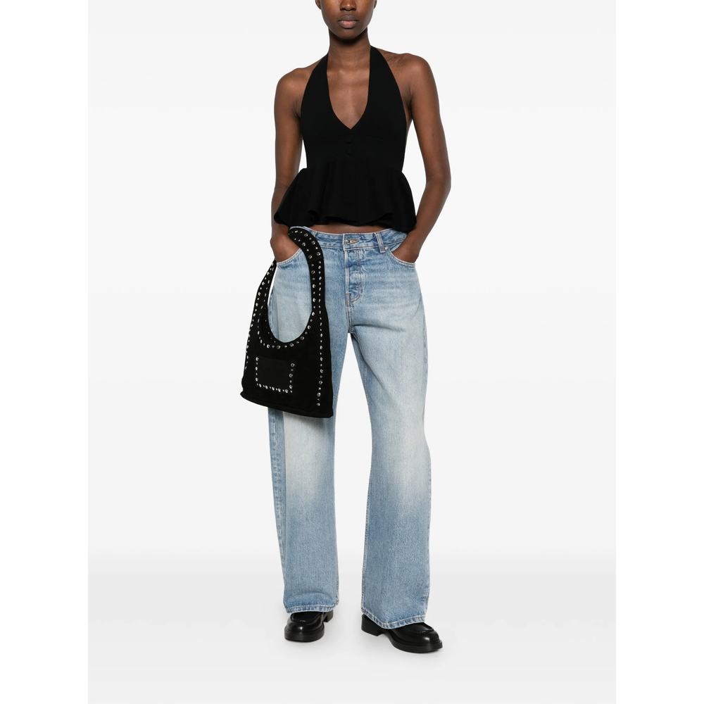 Sia Halterneck Peplum Top