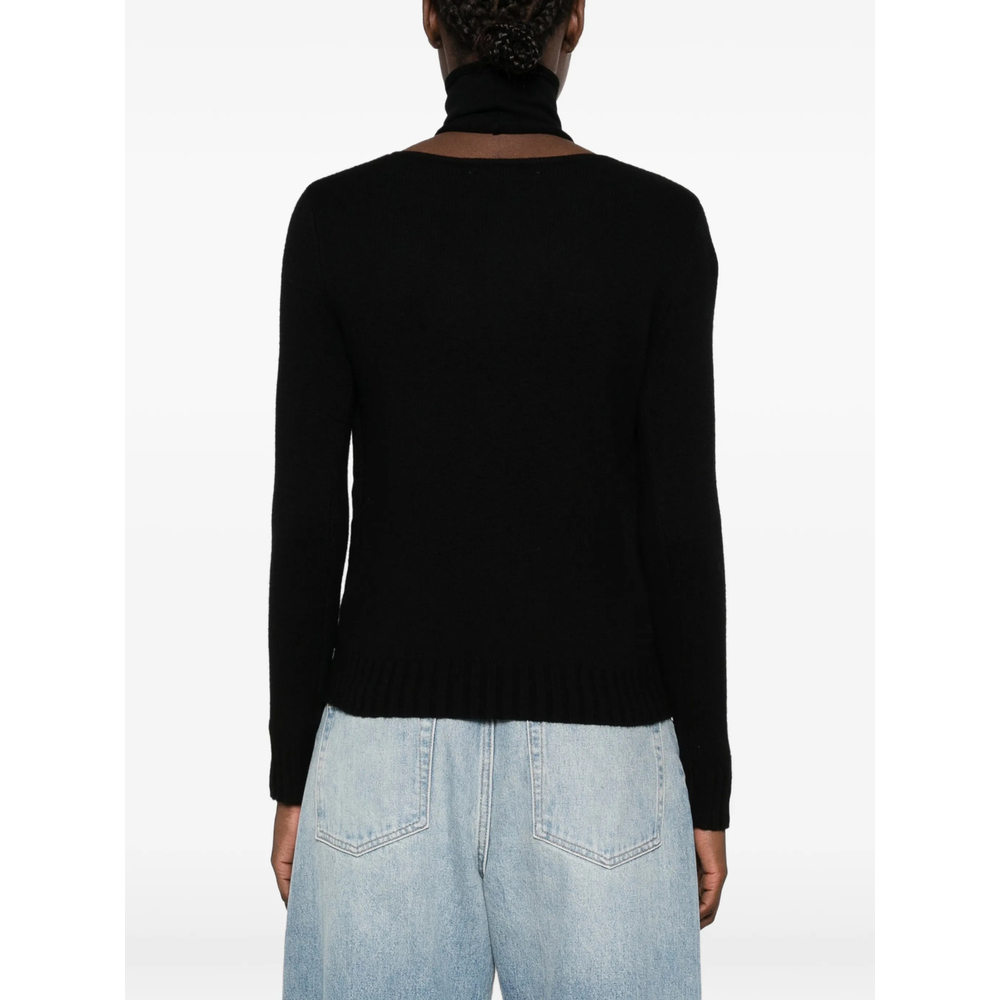 Cut-Out Wrap-Style Sweater