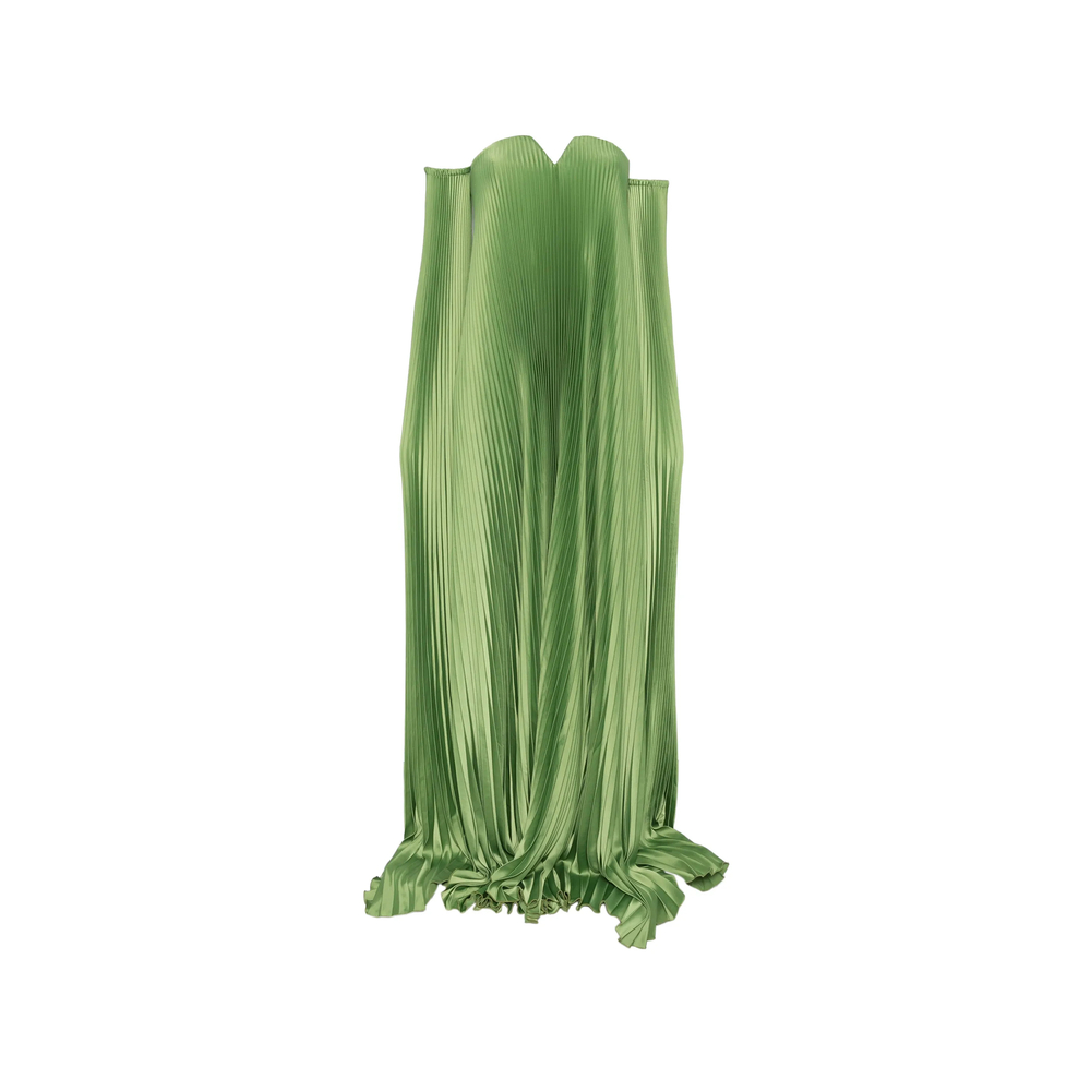 L'idee Pleated Off-shoulder Maxi Dress