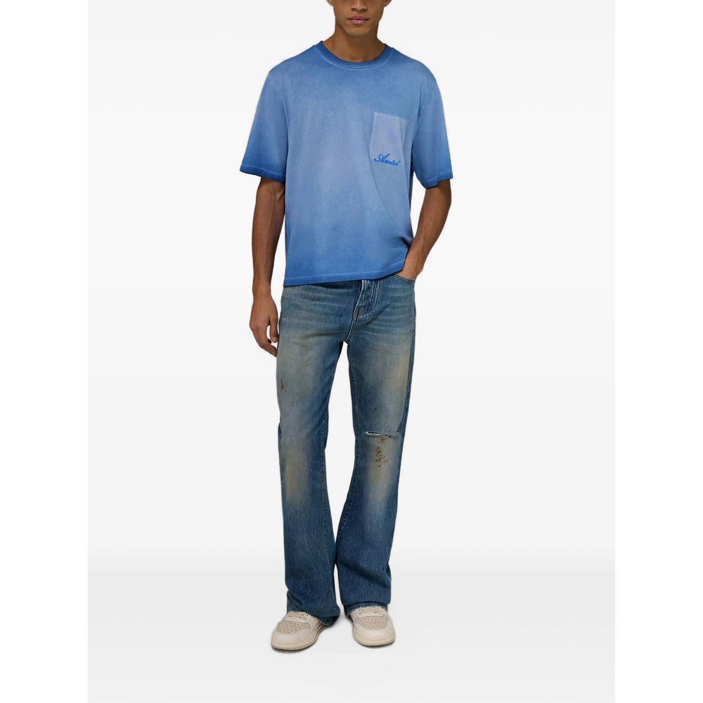 Distressed Paint-Splatter Jeans