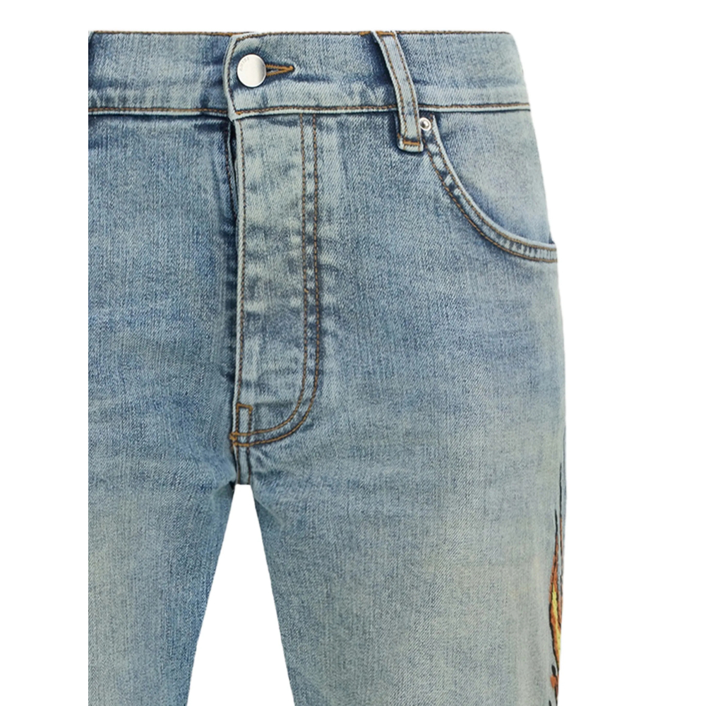 Flames Emb Skinny