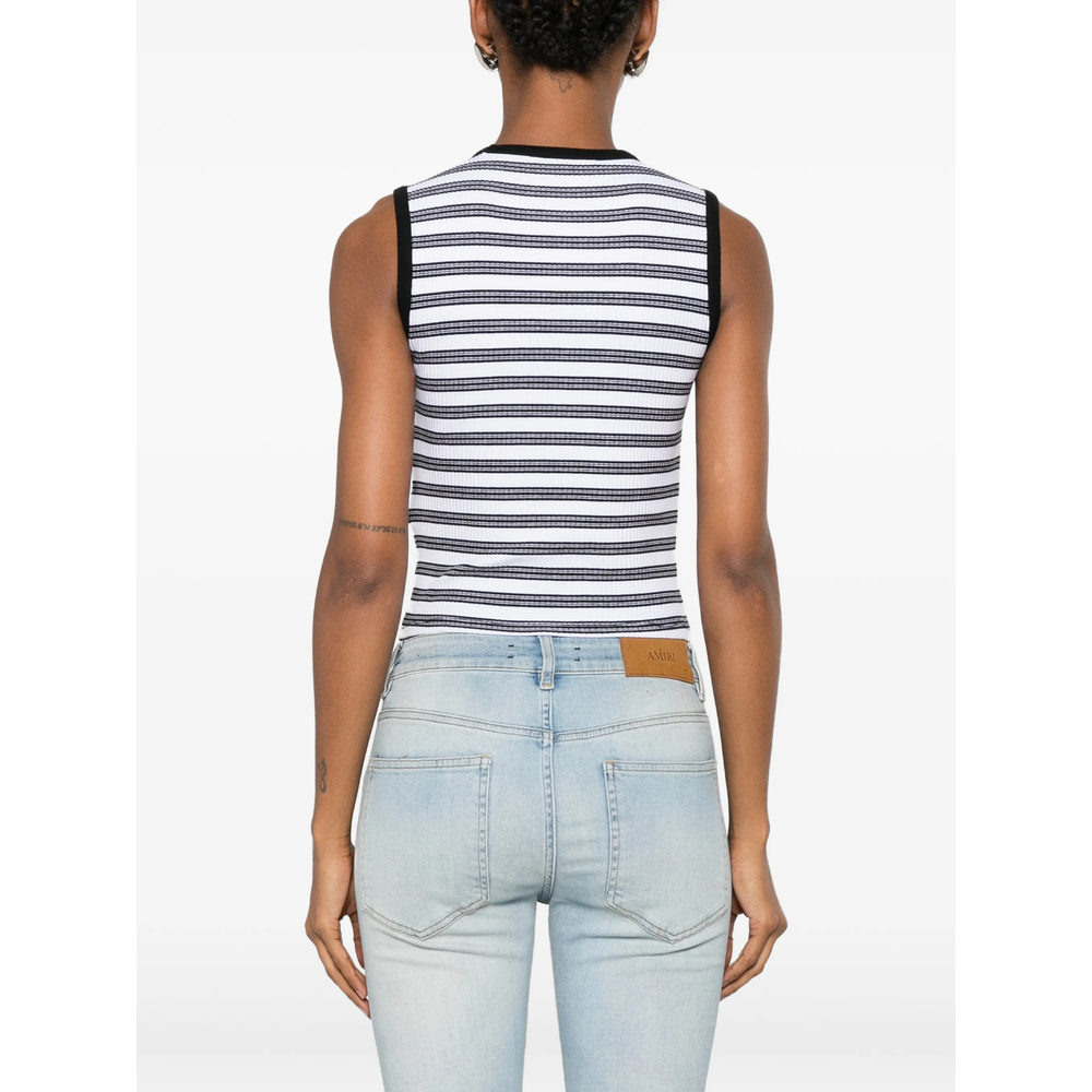 Ma Striped Sleeveless Top