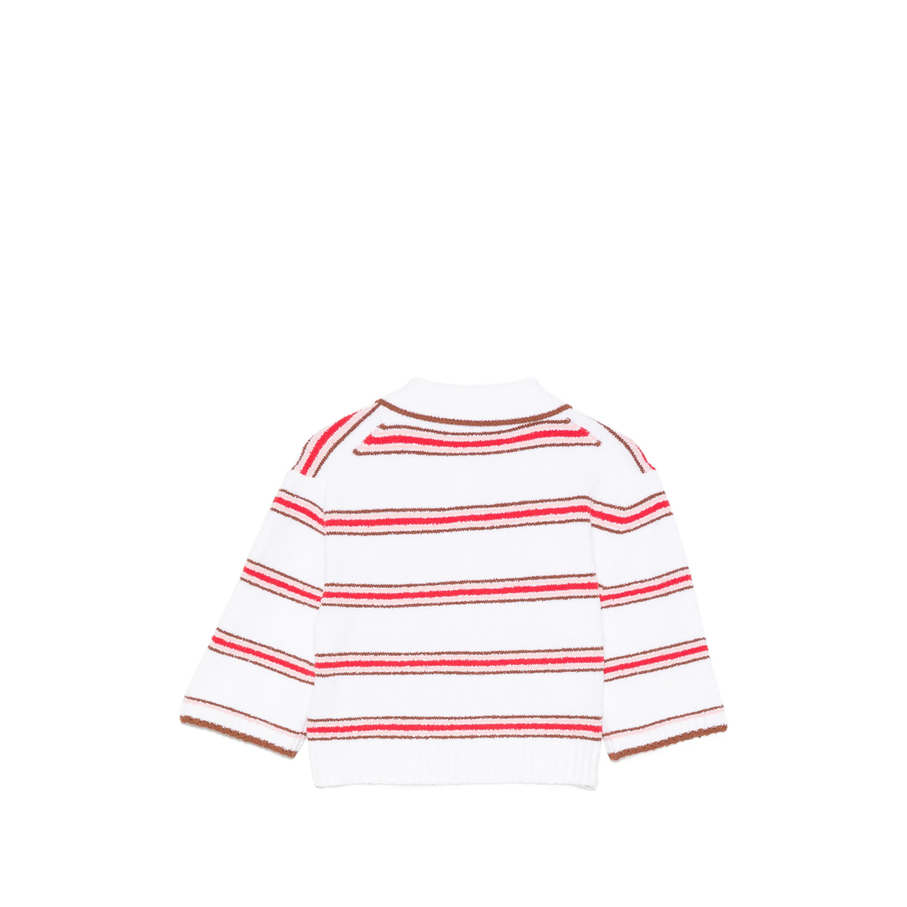 Striped Logo-Embroidered Polo Top