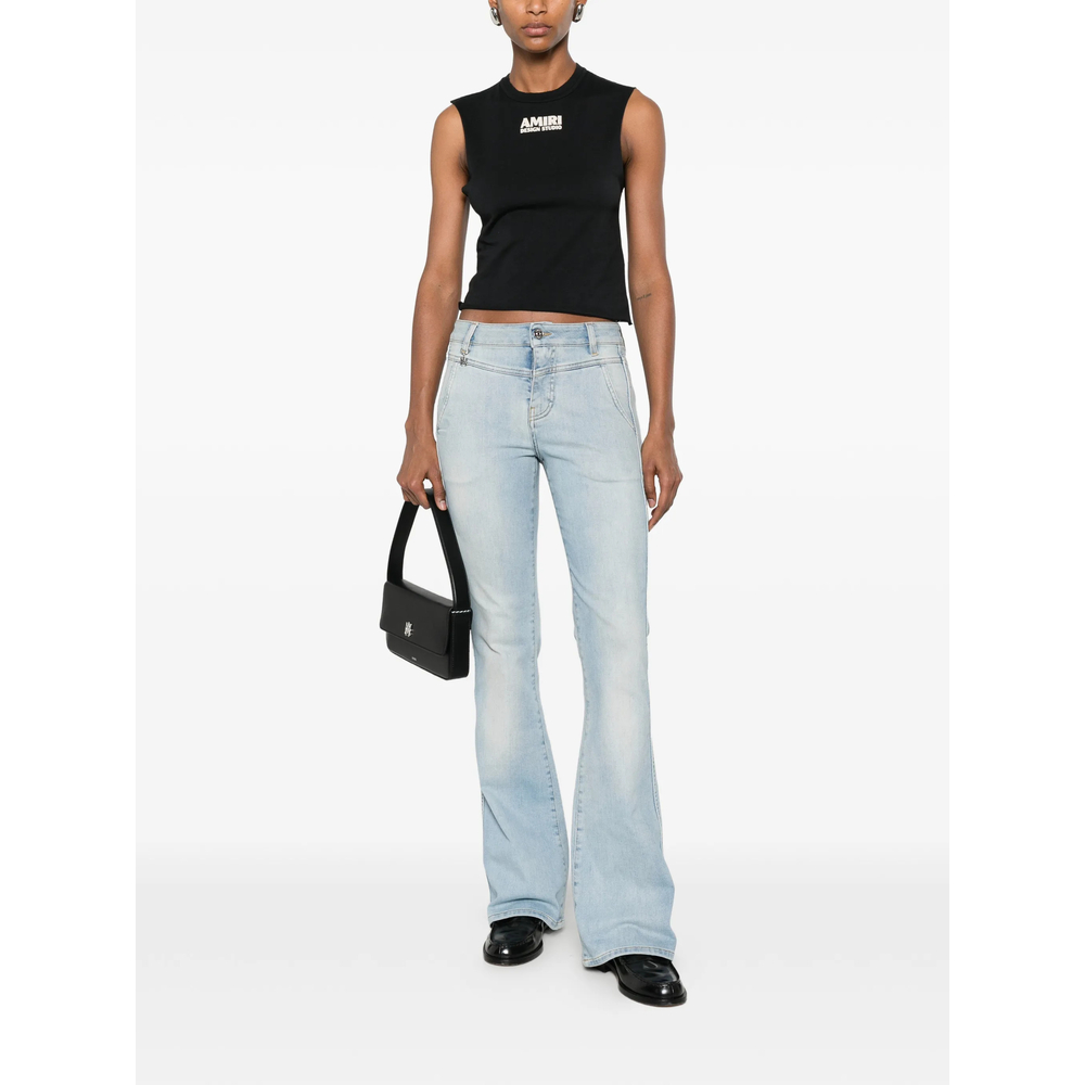 Logo-Charm Flared Jeans