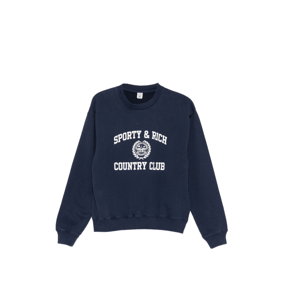 Sporty & Rich Country Club Logo-print Sweater