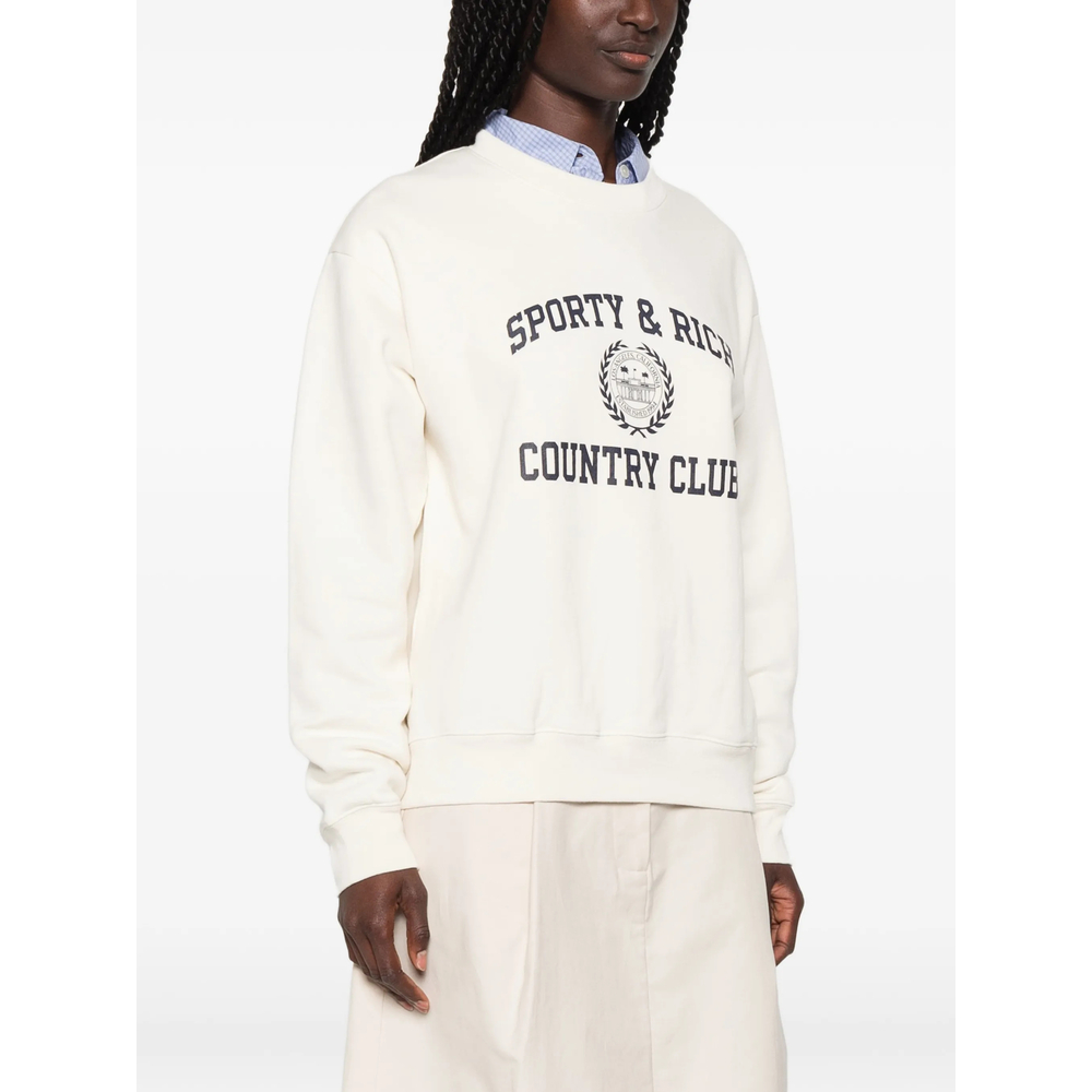 Varsity Crest Logo-Print Cotton Sweatshirt