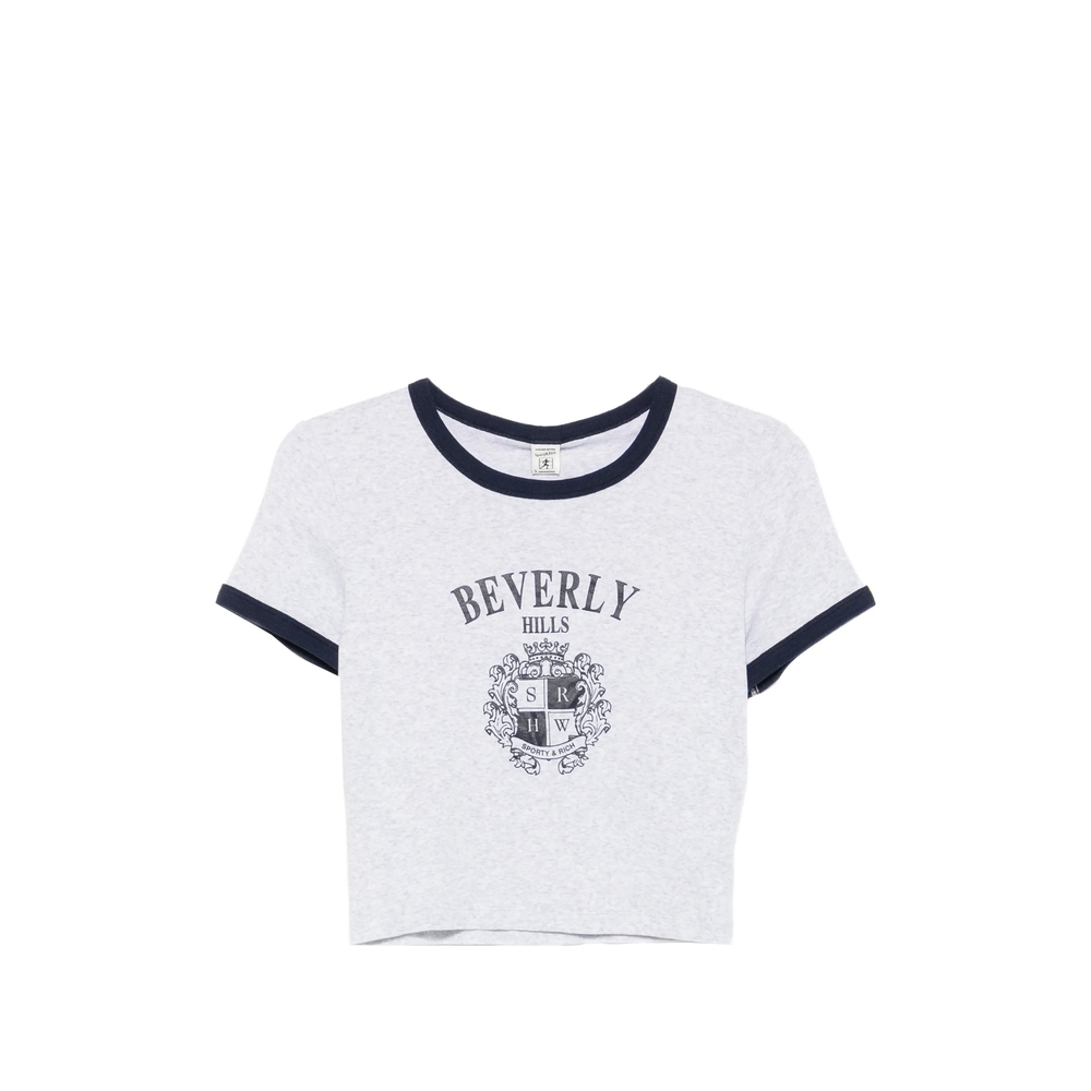 Sporty & Rich Logo-print Ringer T-shirt