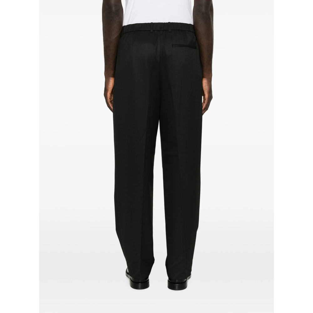 Pleated Straight-Leg Trousers