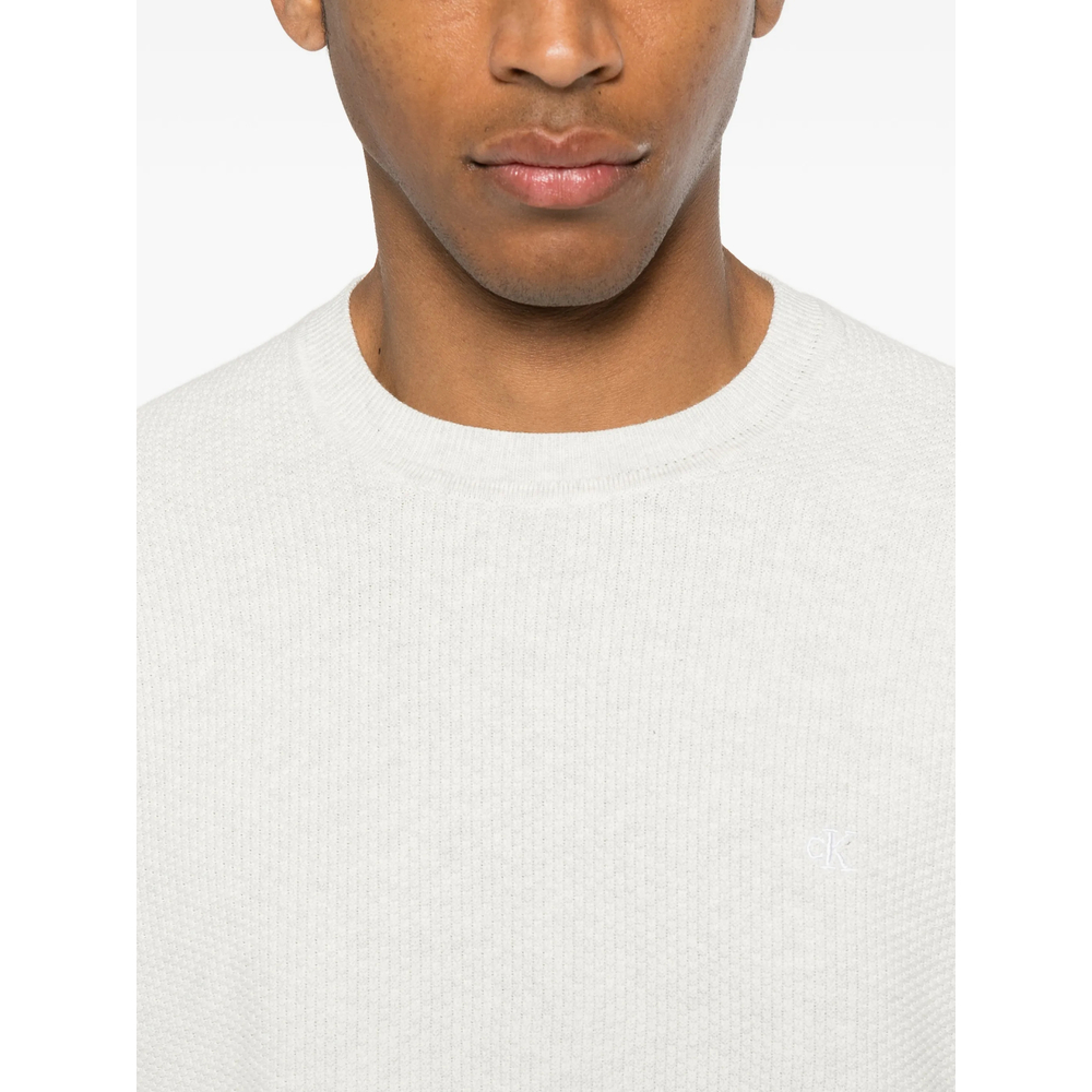 Waffle-Knit Logo-Embroidered Sweater