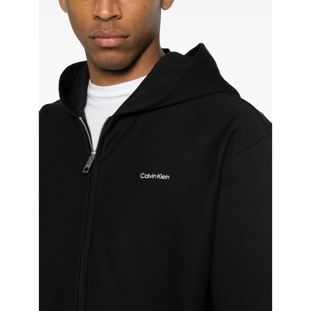 Embroidered-Logo Zip-Up Hoodie
