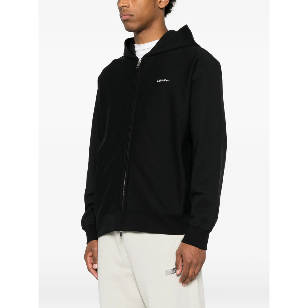 Embroidered-Logo Zip-Up Hoodie