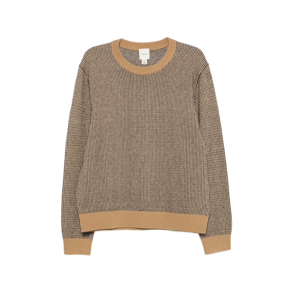 Calvin Klein Micro-patterned Crew-neck Sweater