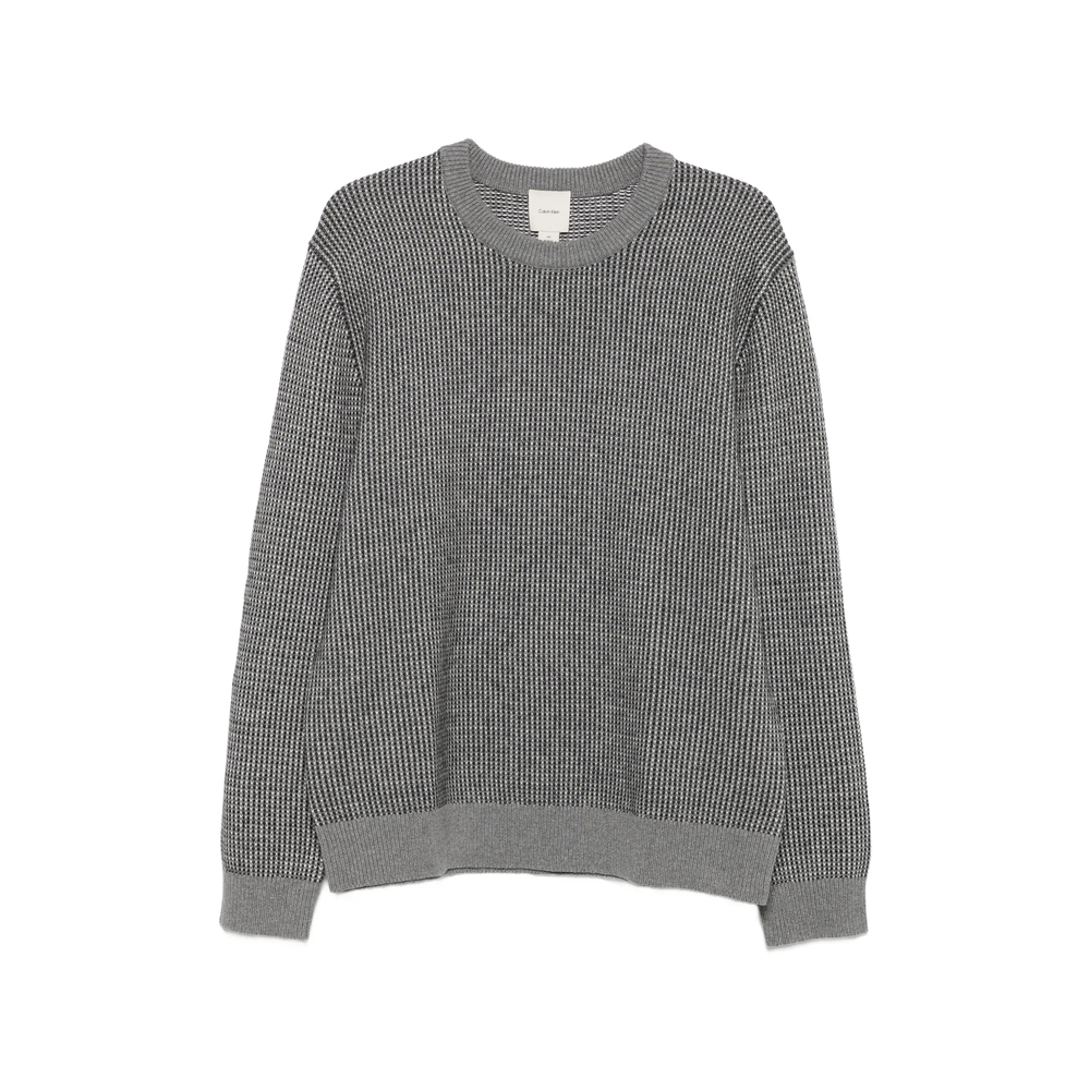 Calvin Klein Waffle-knit Crew-neck Sweater