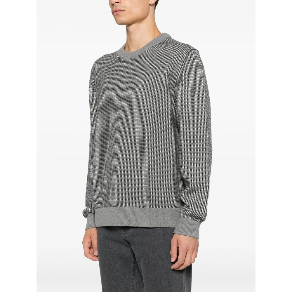 Waffle-Knit Crew-Neck Sweater