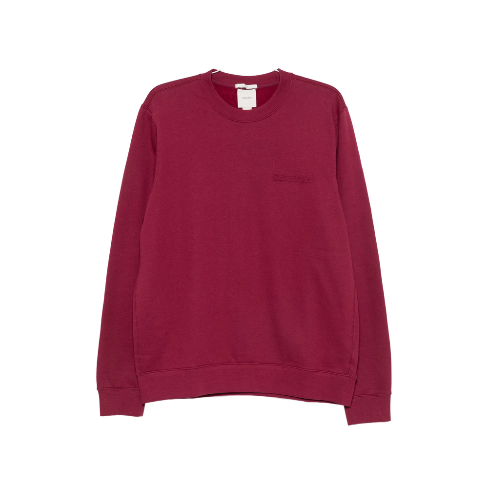 Calvin Klein Logo-embossed Crew-neck Sweatshirt