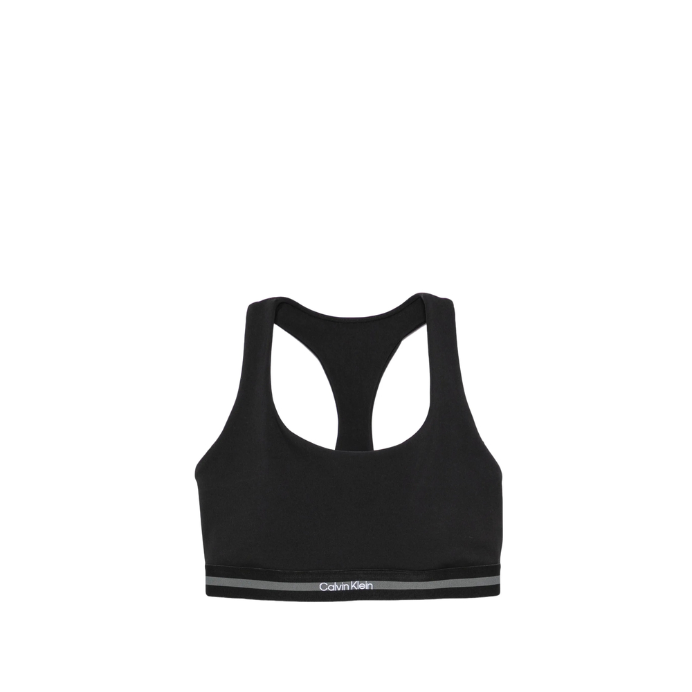 Calvin Klein Sport Logo-tape Racerback Sports Bra