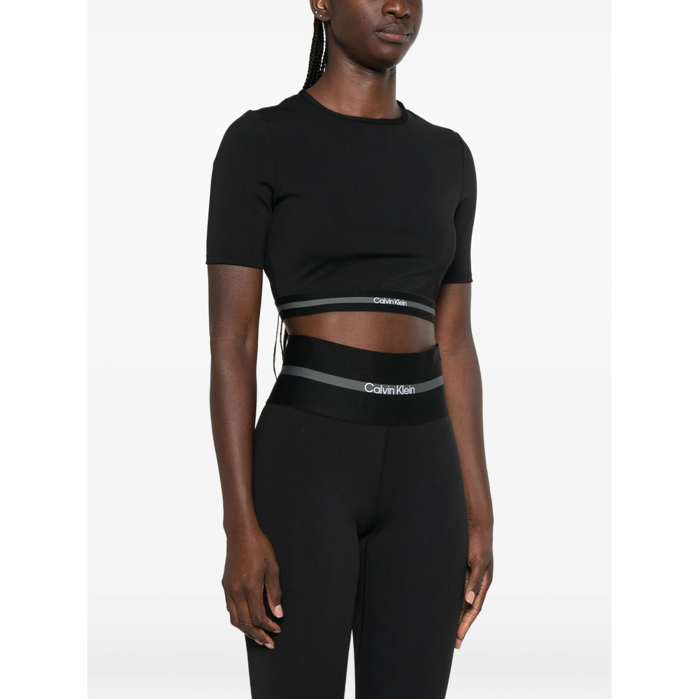 Logo-Tape Cropped T-Shirt