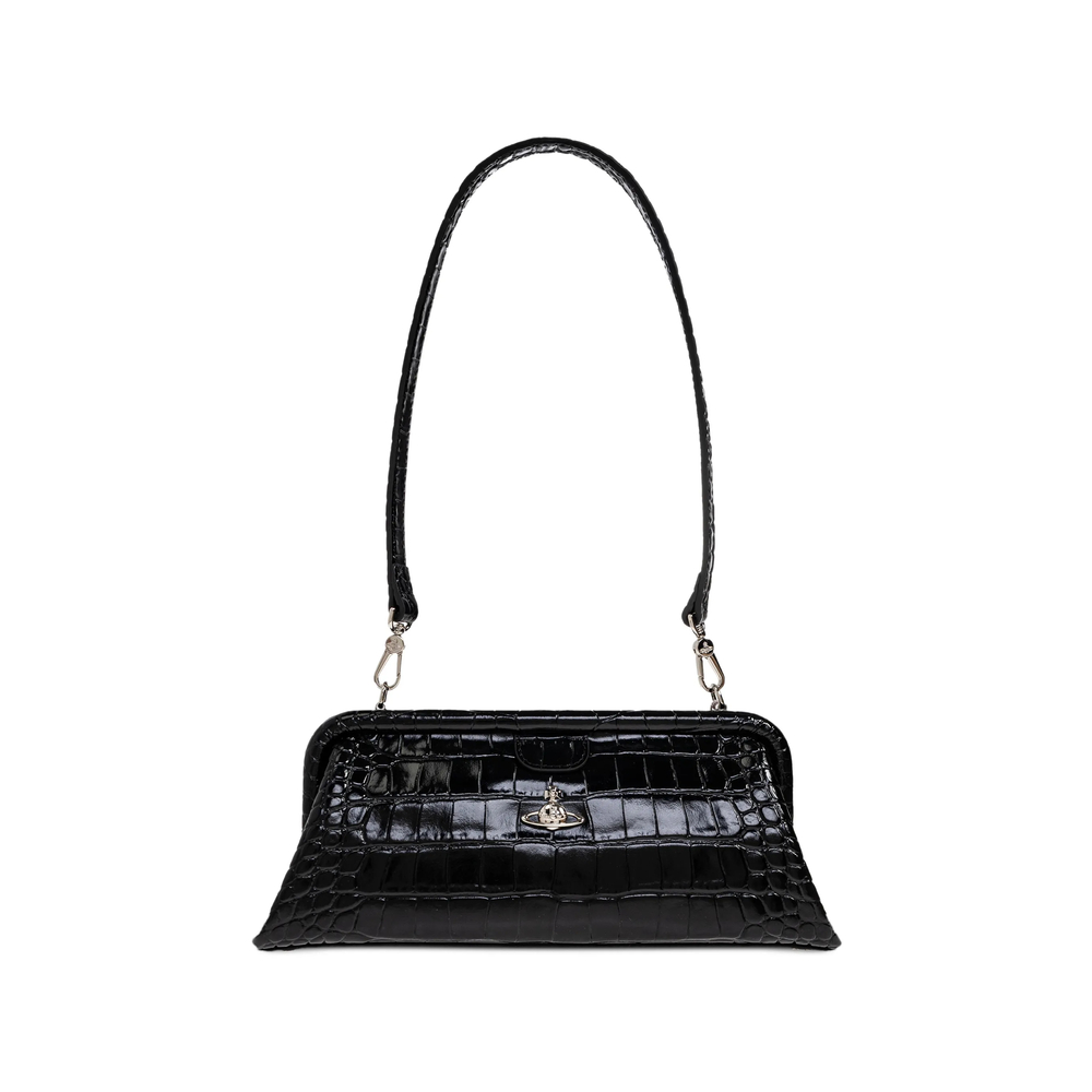 Vivienne Westwood Orb Clutch In Black