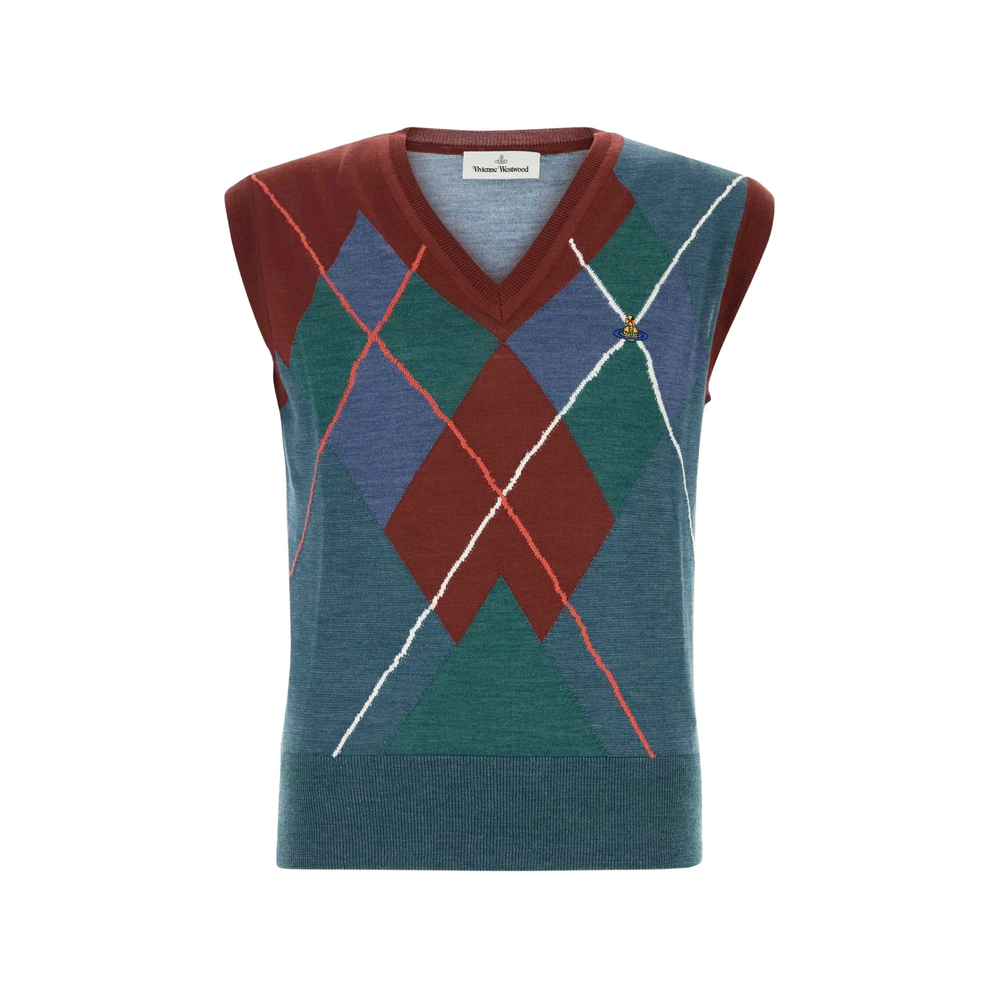 Vivienne Westwood Argyle Embroidered Sweater