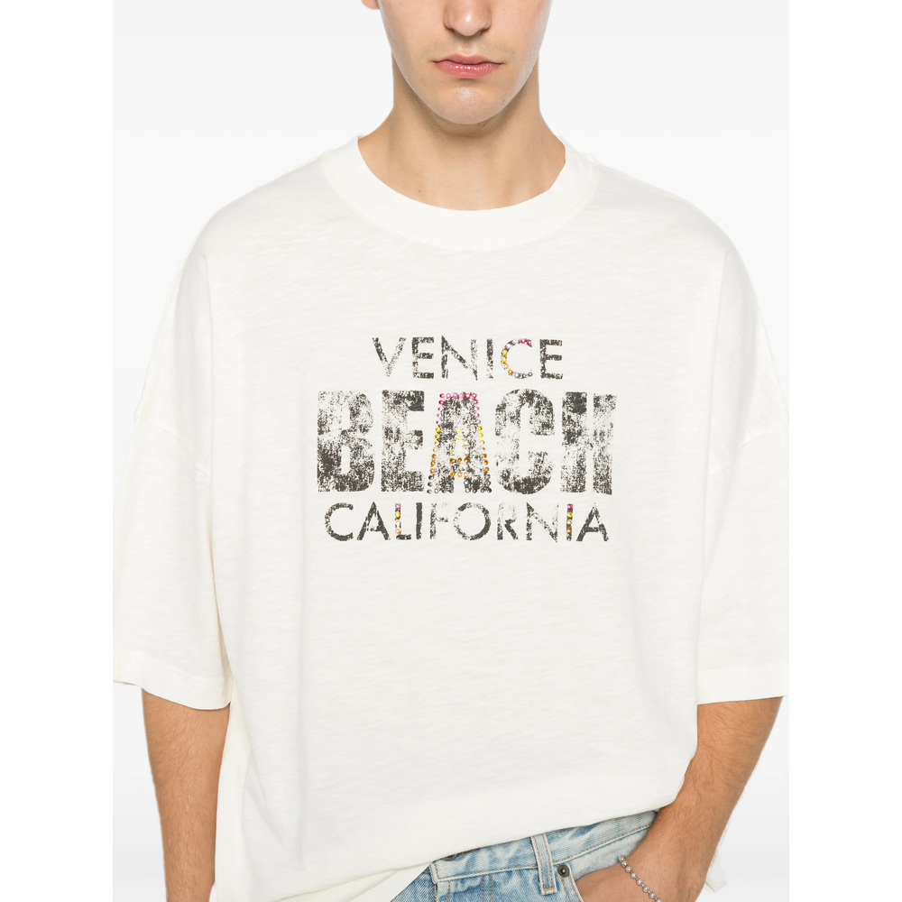 Graphic-Print Rhinestone-Embellished T-Shirt