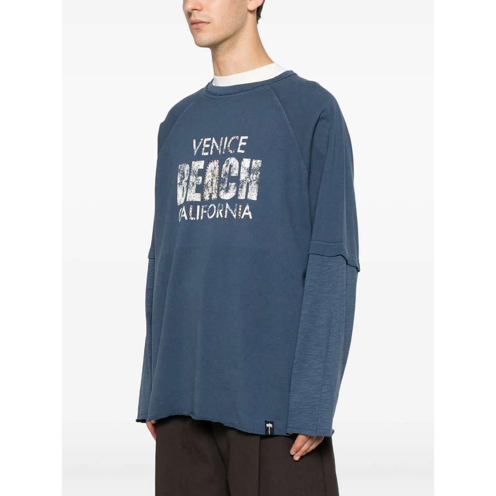 Slogan-Print Raglan-Sleeve T-Shirt