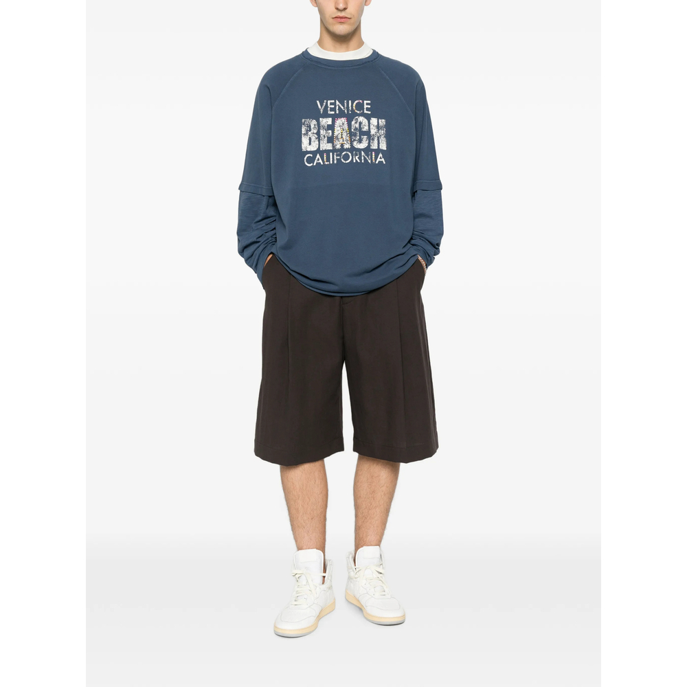Slogan-Print Raglan-Sleeve T-Shirt