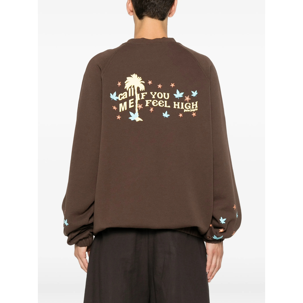 Graphic-Print Pouch-Pocket Sweater