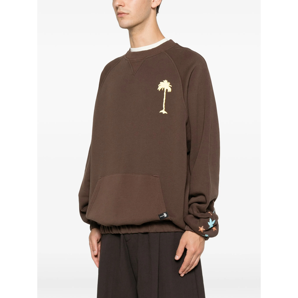 Graphic-Print Pouch-Pocket Sweater