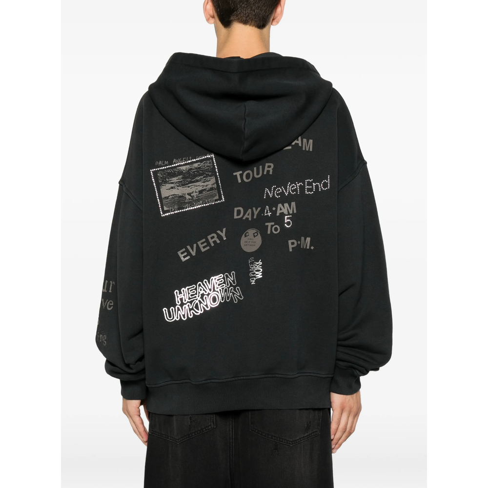 Graphic-Print Zip-Up Hoodie